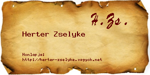 Herter Zselyke névjegykártya